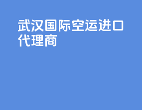 武汉国际空运进口代理商