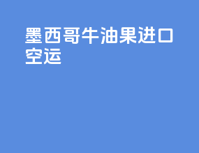 墨西哥牛油果进口空运