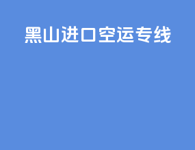 黑山进口空运专线