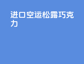 进口空运松露巧克力