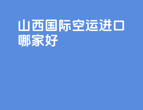 山西国际空运进口哪家好