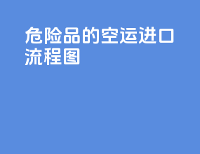 危险品的空运进口流程图