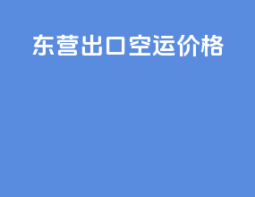 东营出口空运价格