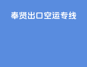 奉贤出口空运专线