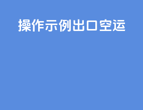 操作示例 出口空运