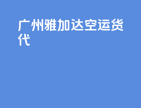 广州雅加达空运货代