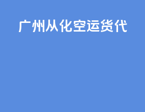 广州从化空运货代