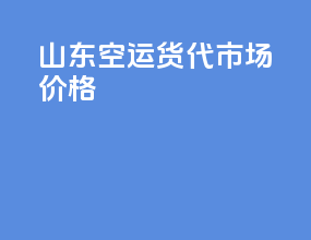 山东空运货代市场价格