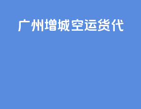 广州增城空运货代