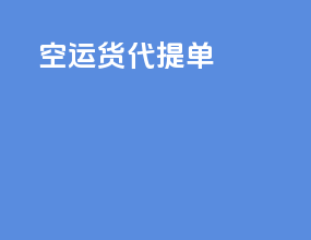 空运货代提单