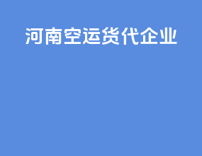 河南空运货代企业