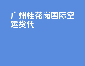 广州桂花岗国际空运货代