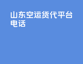 山东空运货代平台电话