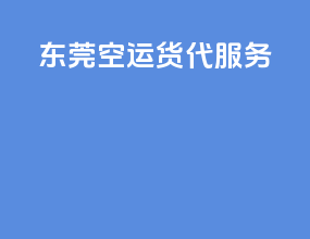 东莞空运货代服务