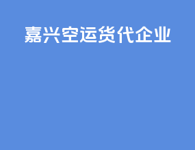 嘉兴空运货代企业