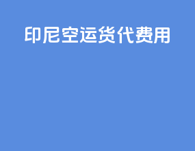 印尼空运货代费用