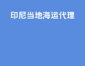 印尼当地海运代理
