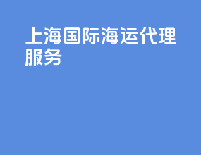 上海国际海运代理服务