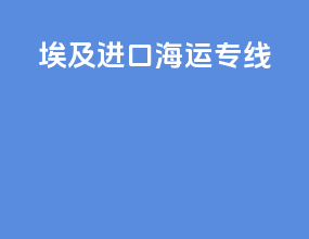 埃及进口海运专线
