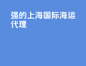 强的上海国际海运代理