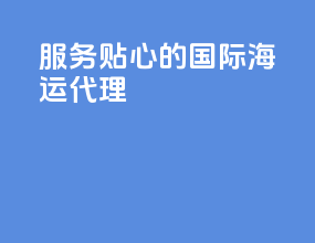 服务贴心的国际海运代理