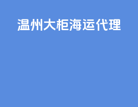 温州大柜海运代理