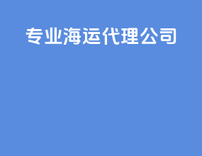专业海运代理公司