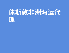 休斯敦非洲海运代理