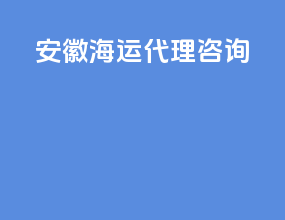 安徽海运代理咨询