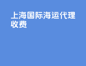 上海国际海运代理收费
