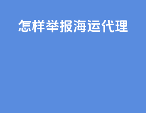 怎样举报海运代理