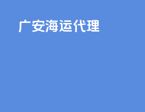 广安海运代理