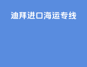 迪拜进口海运专线