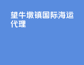望牛墩镇国际海运代理