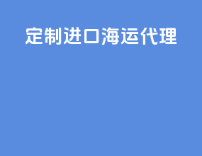 定制进口海运代理