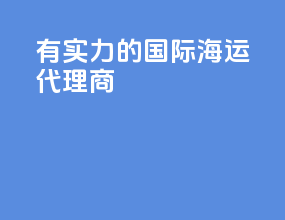 有实力的国际海运代理商