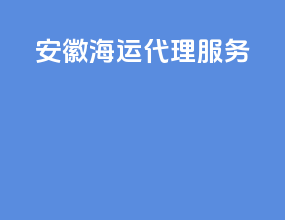 安徽海运代理服务