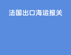 法国出口海运报关