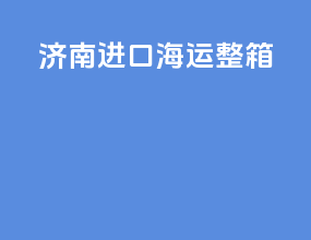 济南进口海运整箱