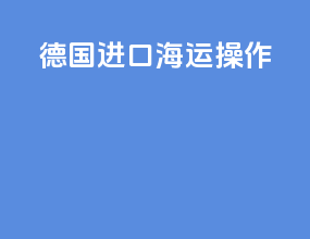 德国进口海运操作