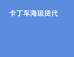 卡丁车海运货代