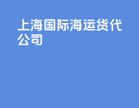 上海国际海运货代公司