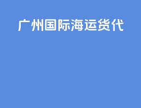 广州国际海运货代