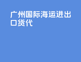 广州国际海运进出口货代