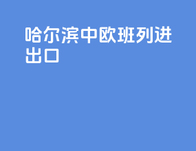 哈尔滨中欧班列进出口
