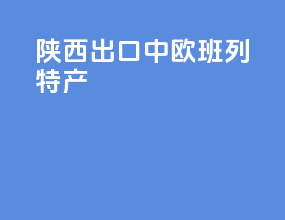 陕西出口中欧班列特产