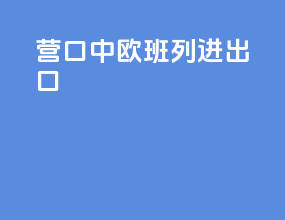 营口中欧班列进出口