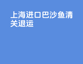 上海进口巴沙鱼清关退运