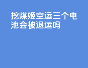 挖煤姬空运三个电池会被退运吗