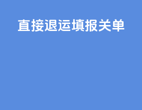 直接退运填报关单